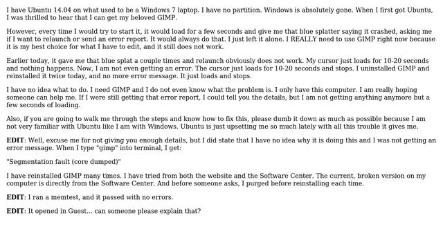 Gimp Crashing On Start смотреть онлайн