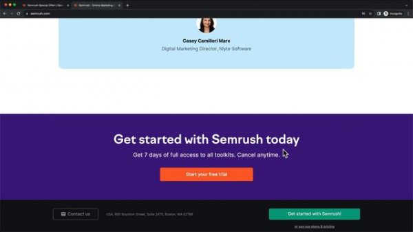 Как получить бесплатную пробную версию Semrush на 14 дней (ОБНОВЛЕНО)