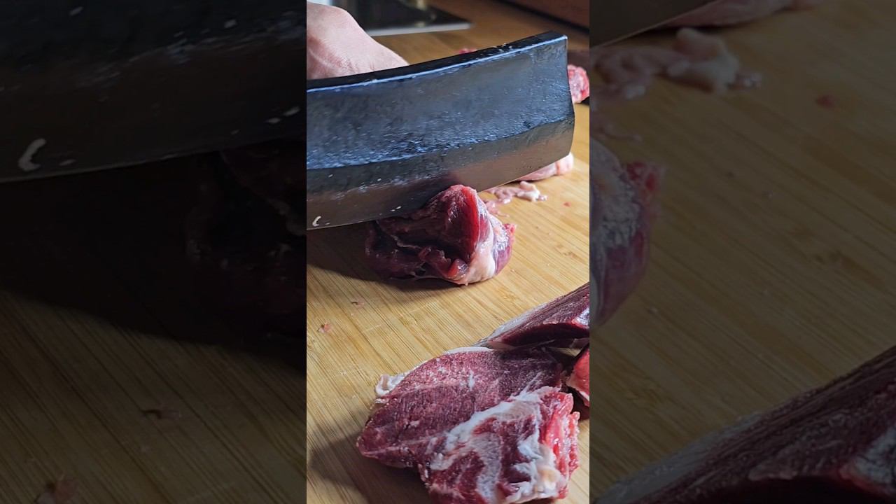 Тесак "Косатка" по слабомороженному мясу. смотреть онлайн