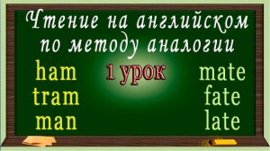 Как научиться читать на английском языке - 1 урок (английский - чтение с нуля).
