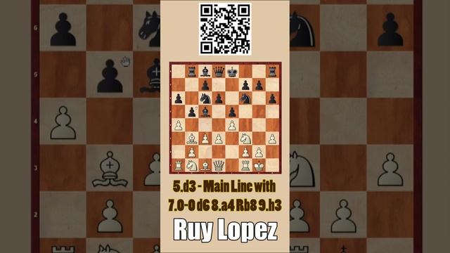 Ruy Lopez -5.d3 - Main Line with 7.0-0 d6 8.a4 Rb8 9.h3 смотреть онлайн