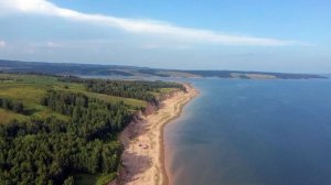 Берег Красноярского моря в районе поселка Приморск