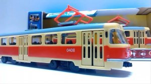 Мультик про транспорт Музыкальный трамвай автопарк