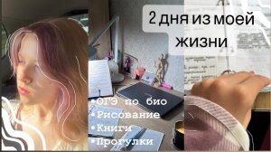 2 дня из моей жизни/ готовлюсь к ОГЭ по био/рисую/ читаю/ стади виз ми