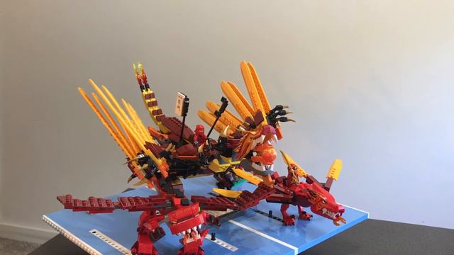 LEGO 31032 Red Creatures vs 71701 Kai's Fire Dragon vs 2507 Fire Temple dragon X2 смотреть онлайн