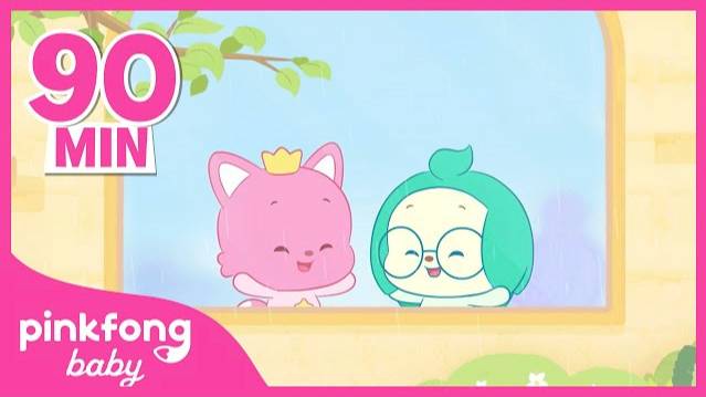 [90 Mins] Rain Sounnd | ASMR | White Noise | Sleep Sound for Baby | @PinkfongBaby смотреть онлайн