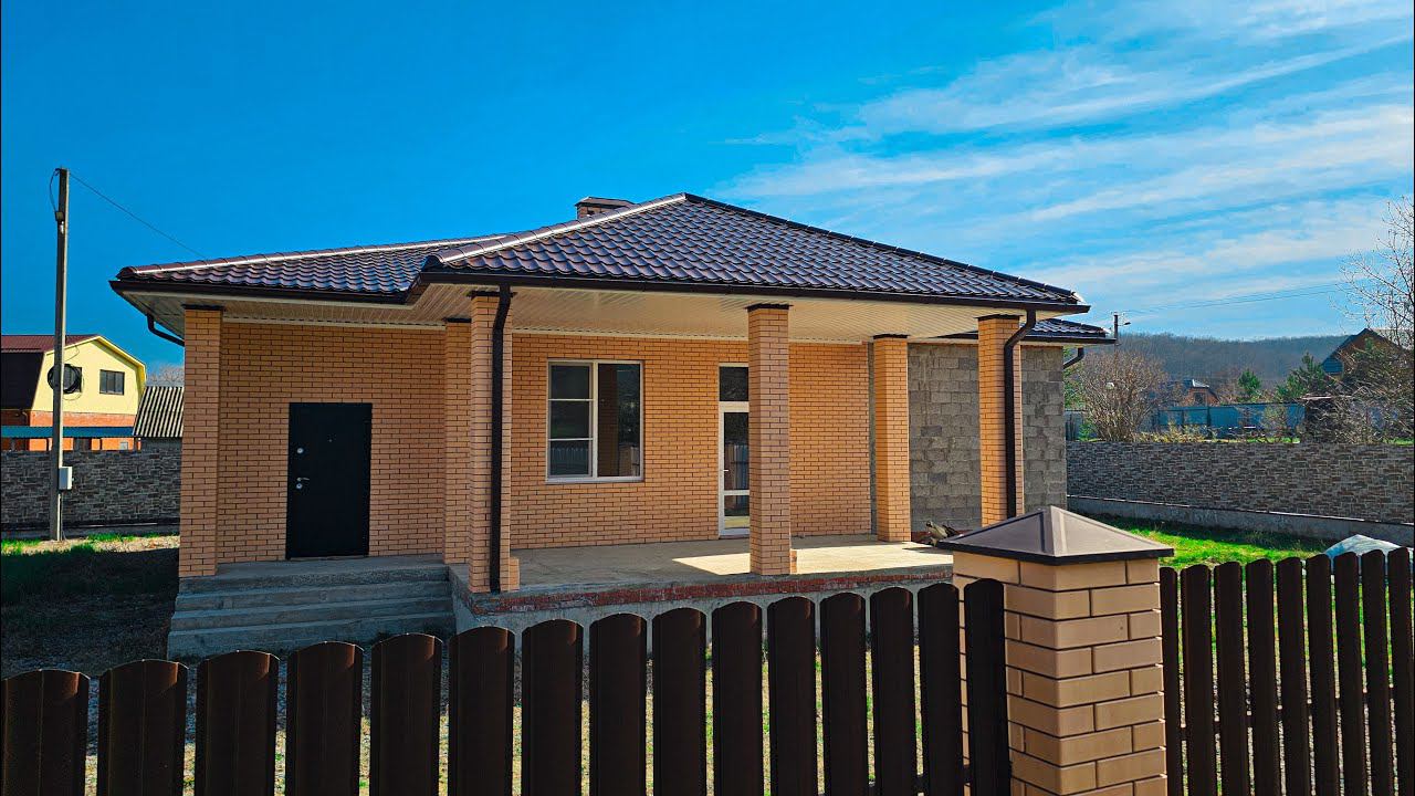 Новый дом с отличной планировкой в станице в горах не далеко от Краснодара | Горы, лес, речка. смотреть онлайн