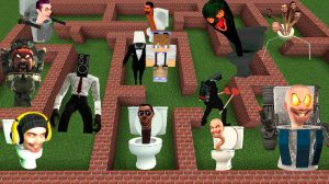 Я В ЛАБИРИНТЕ СКИБИДИ ТУАЛЕТОВ в МАЙНКРАФТ SKIBIDI TOILET MAZE MINECRAFT