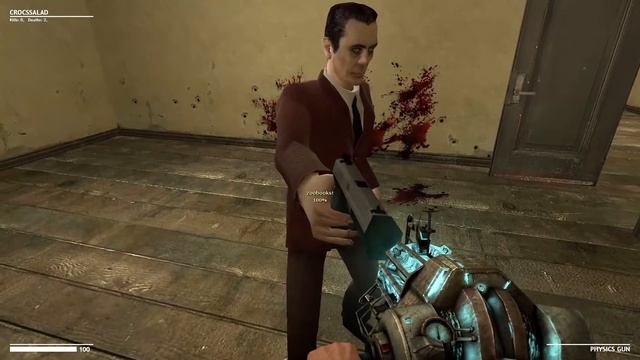 ramming into walls in the Garry's Mod blood room смотреть онлайн