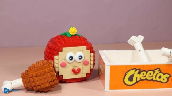 LEGO MUKBANG : Eat Red Fruit & Yellow Fruit Challenge | Stop Motion Cooking ASMR