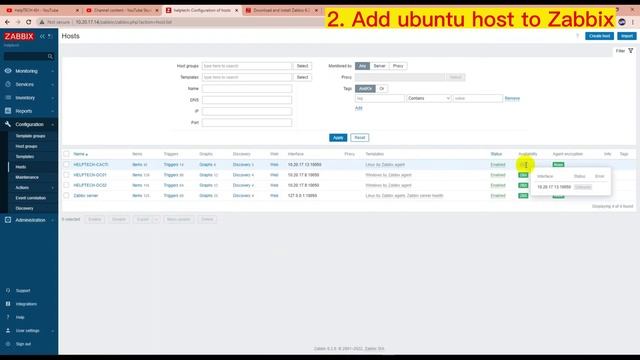 Установка Zabbix Agent 6.2 на Ubuntu 22.04 смотреть онлайн