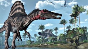 Детям про Динозавров Хищники Тиранозавр Спинозавр Велоцираптор Поезд  Динозавров Сборник для Детей