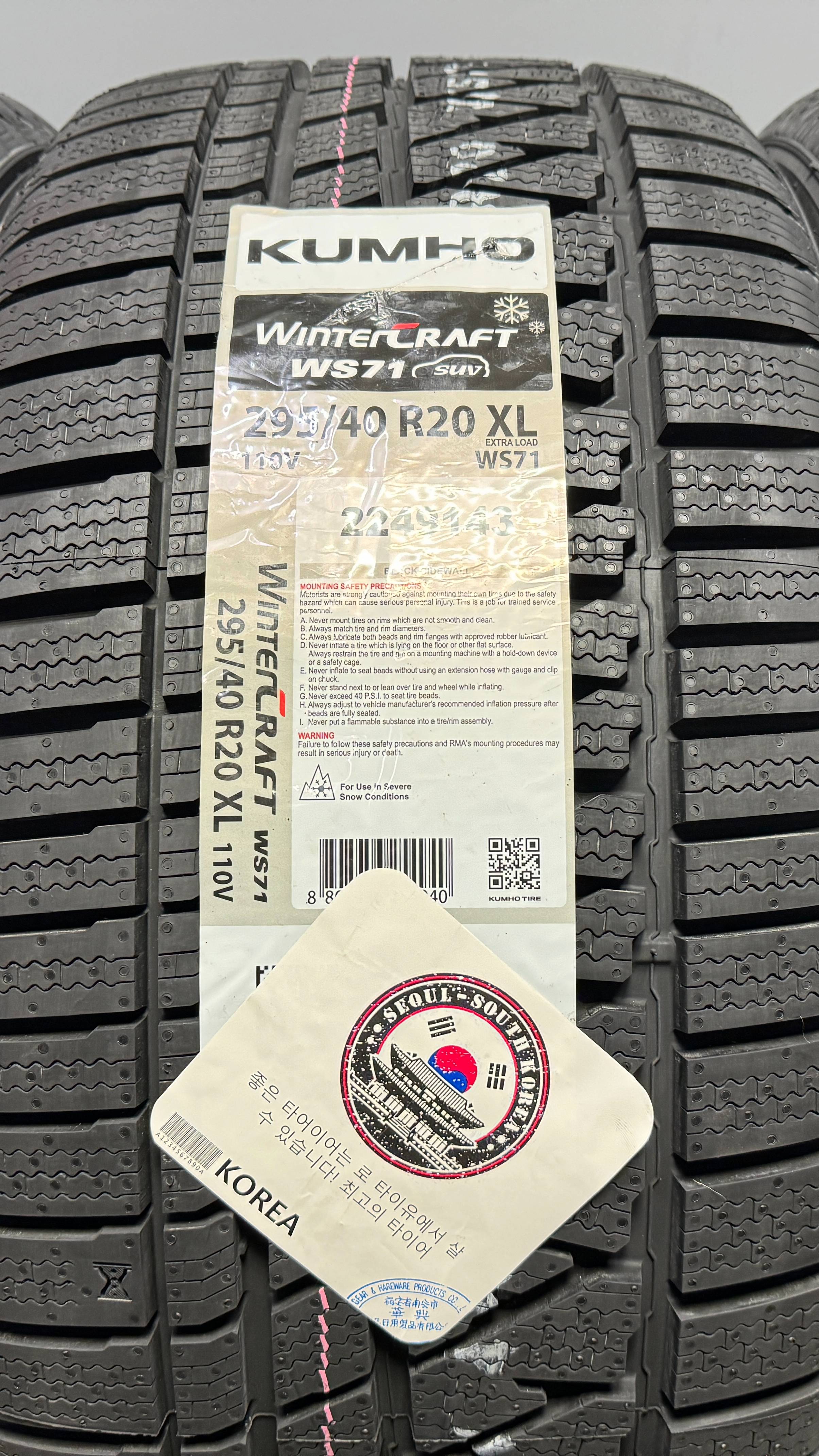 Kumho WinterCraft SUV WS71 295/40 R20 110V XL