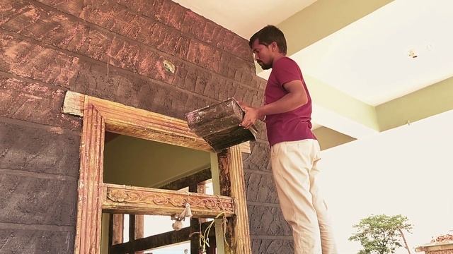 Door Front Texture Design|assian Paints |shiva Painting Work