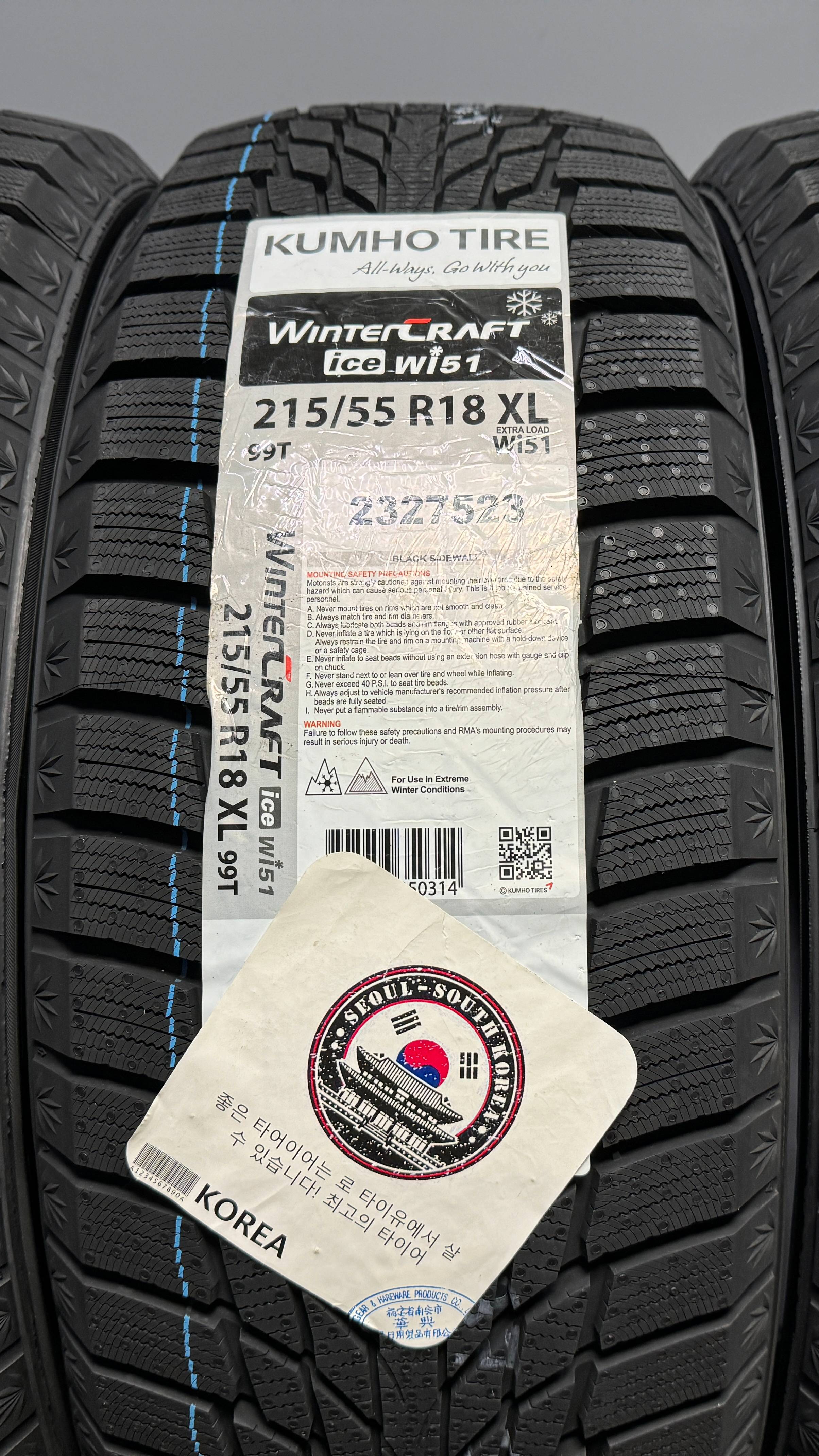 KUMHO WINTERCRAFT ICE WI51 215/55 R18 99T XL