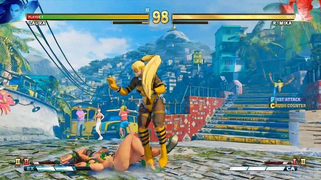 Street Fighter V CE Laura vs R. Mika PC Mod смотреть онлайн