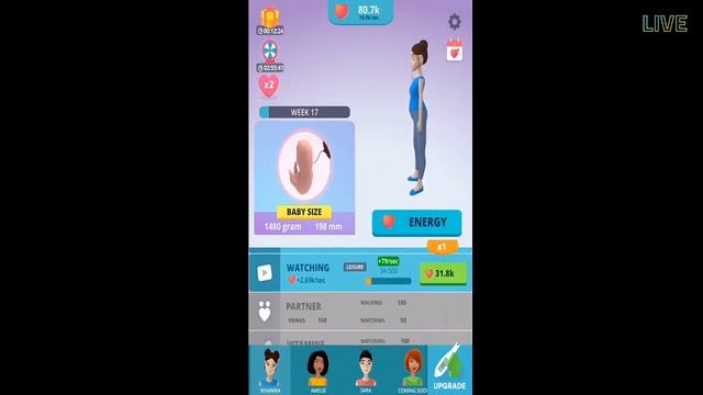 Pregnancy Idle 3D Simulator Gameplay 2 (iOS,Android)