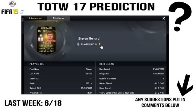 FIFA 15 Ultimate Team - TOTW 17 Predictions FT. IF Gerrard,IF Kane & IF Mackay-Steven смотреть онлайн
