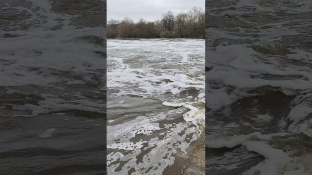 Успенская плотина во время половодья. Река Клязьма