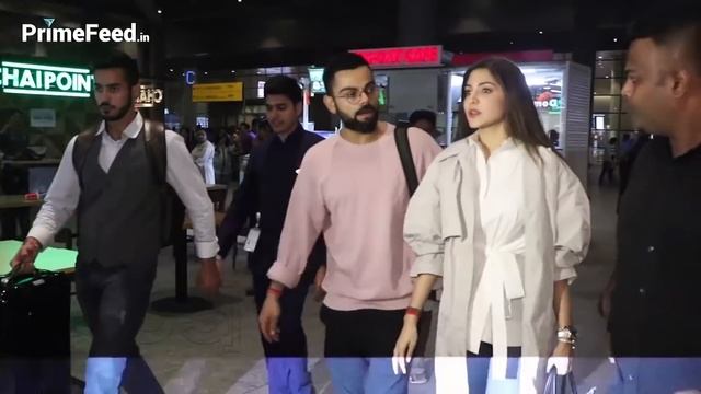 Anushka Sharma Hiding Her Baby Bump In Front Of Media At Airport смотреть онлайн