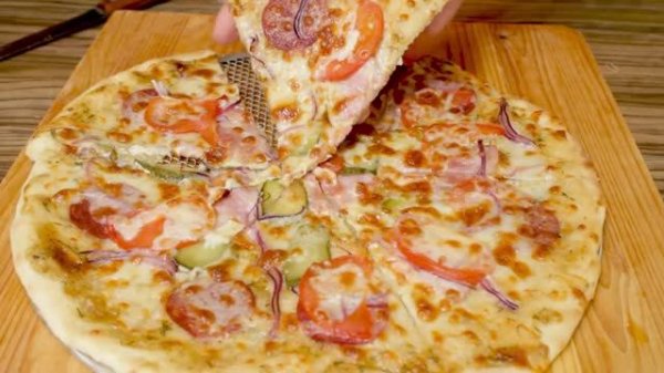 🍕Лучшее тесто для домашней пиццы. Два вида пиццы с разным соусом.