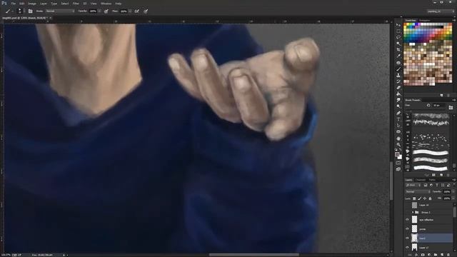 Caricature painting process - part 02 [From pencil on paper to Photoshop] смотреть онлайн