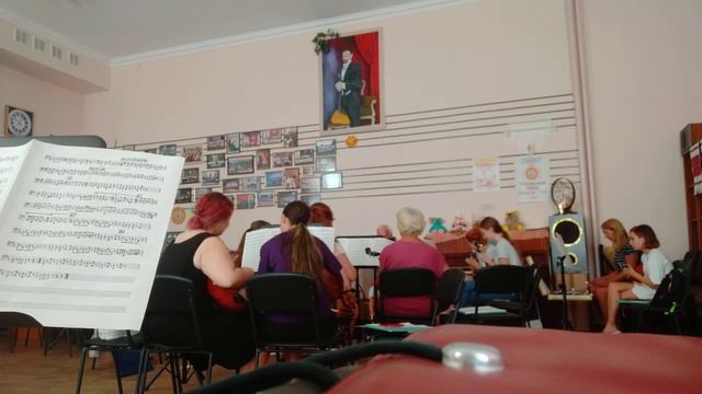 Оркестр народных инструментов г. Новая Каховка, дворец культуры, репетиция: