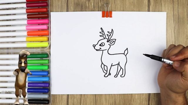 #bolalaruchun Kiyik Rasm Chizish/Drawing Deer For Kids/Рисование Олень для детей