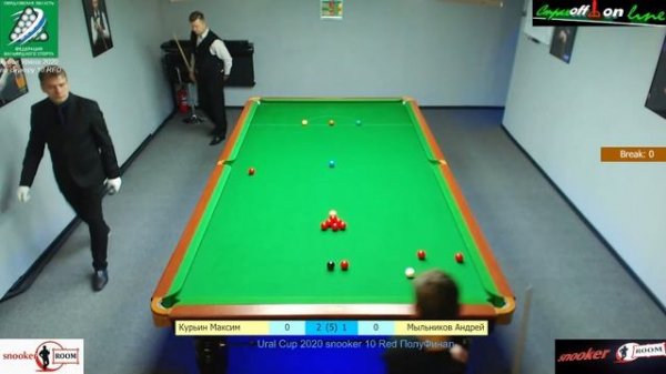 Снукер 10 RED. Кубок Урала по снукеру 2020. Курьин Максим - Мыльников Андрей. ПолуФинал
