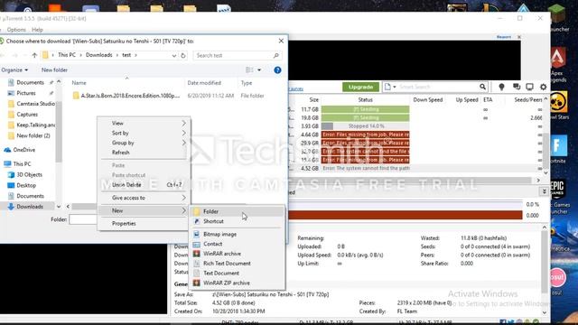 Torrent Error The system cannot find the path specified. (WriteToDisk) uTorrent Error Fix смотреть онлайн