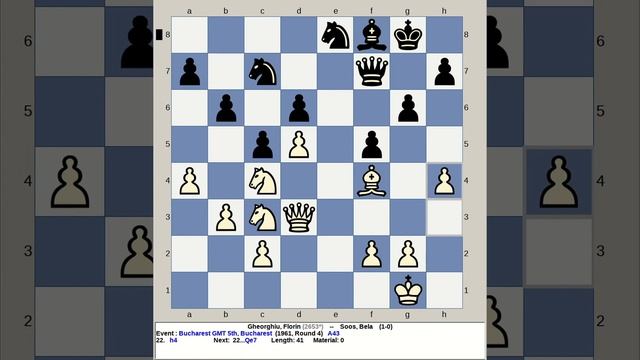 Gheorghiu, Florin vs Soos, Bela | Bucharest GMT Chess 5th 1961, Romania смотреть онлайн