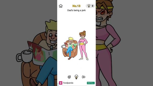 Brain out Challenge "Help Mom" Level 13 | Brain out challenge Dad's being a jerk solution смотреть онлайн