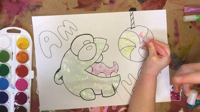 Раскрашиваем рисунок ГЕЛЕМ. смотреть онлайн