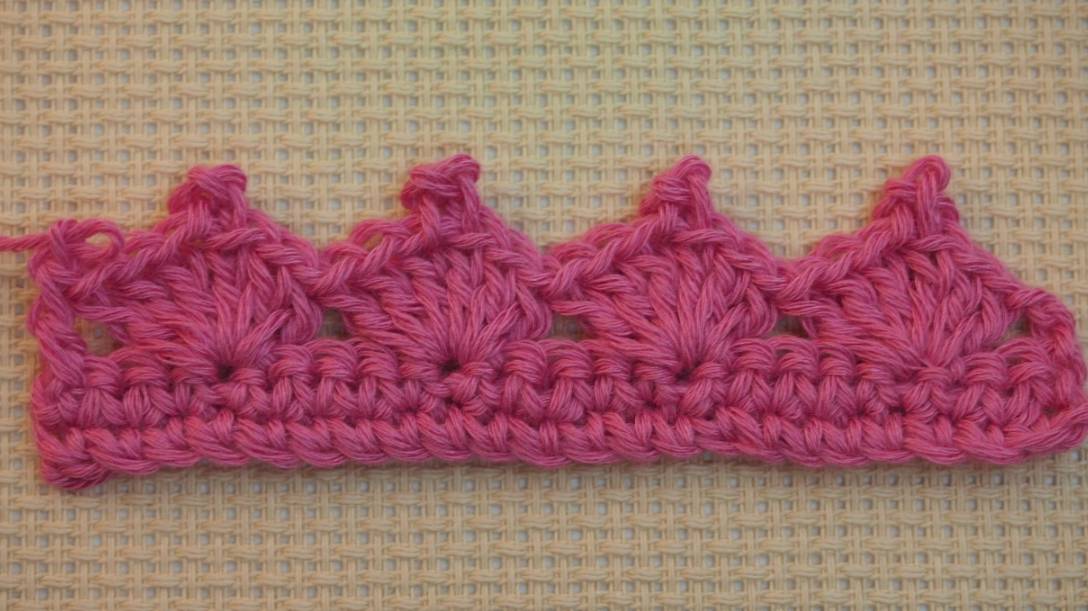 Кайма крючком для начинающих. Простая кайма крючком для обвязки изделий* borderfor beginner № 35 смотреть онлайн