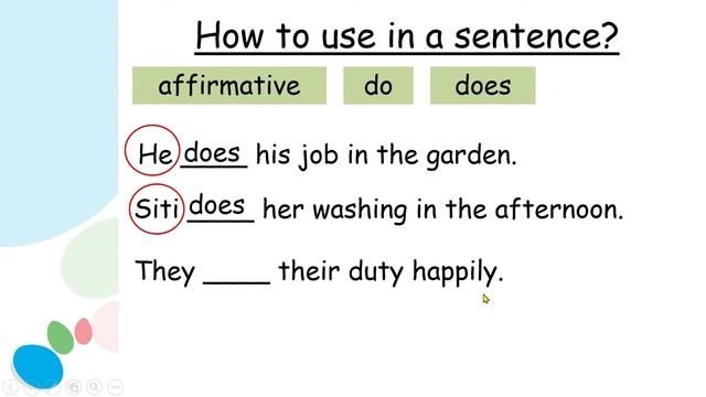 English Year 5 Do Does Don't Doesn't