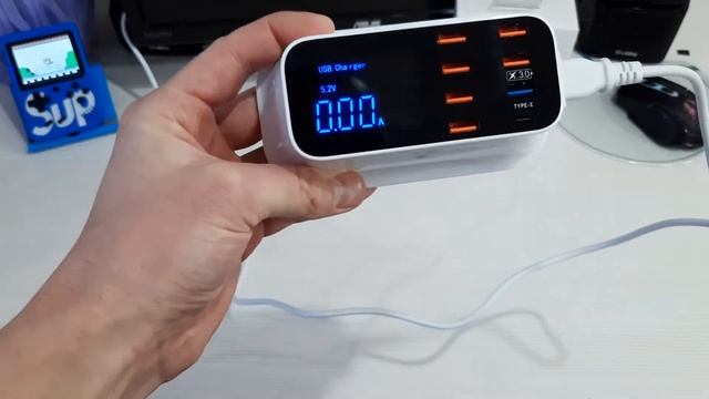 СУПЕР Зарядная станция на 8 портов с быстрой зарядкой Quick Charge 3.0 смотреть онлайн