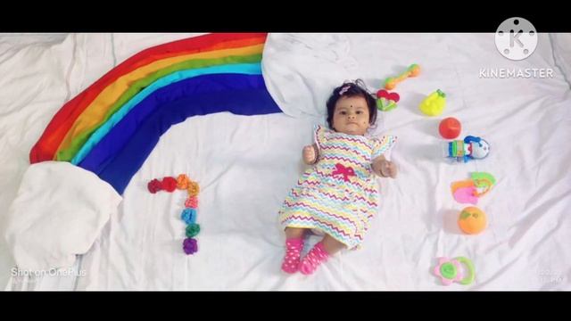 Latest 🌈 Rainbow Theme Baby Photoshoot ideas at Home | Rain ☔ Theme Baby Photoshoot ideas | Monthly смотреть онлайн