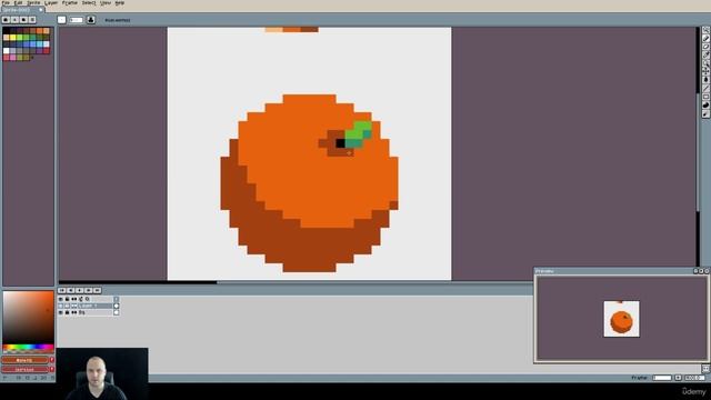 36. Drawing an orange. PIXEL ART Master Course смотреть онлайн
