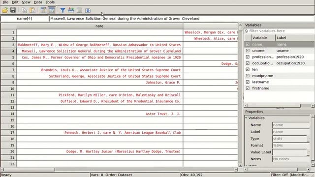 Extracting first and last names in Stata (6/6) смотреть онлайн