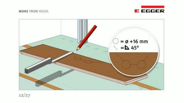ламинат EGGER укладка ламината с замком PRO clic