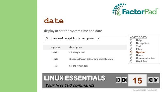 Linux date command summary with examples смотреть онлайн