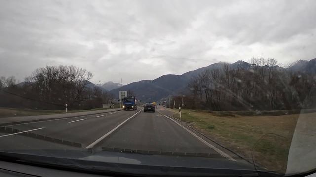 Scenic Drive From Switzerland To Italy: Winter Journey Through Lugano & Lake Lugano