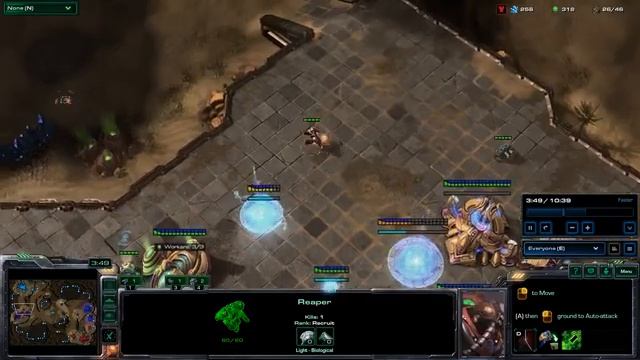 SC2 2v2 : A pretty successful reaper harass смотреть онлайн