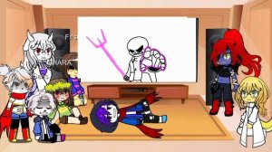 Undertale react to Last Breath Vs Dust Sans/Реакция Андертейл на Ласт брич санс против Даст санса