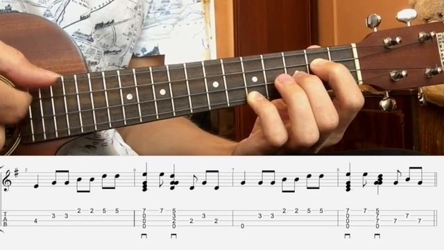 ukulele. The Sound Of Silence Simon & Garfunkel ukulele tutorial смотреть онлайн
