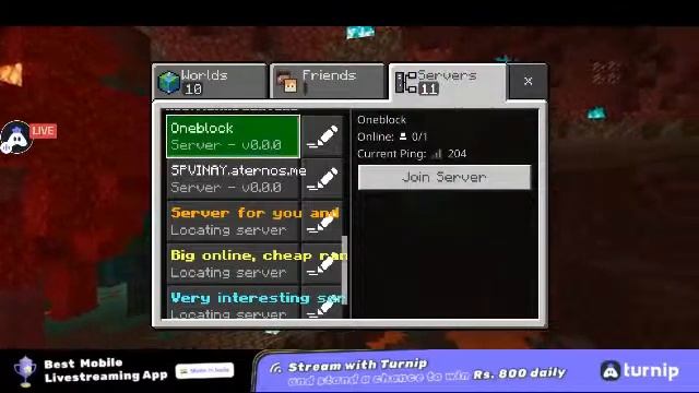 Playing Oneblock With Subscribers | Anyone Can Join | MCPE | Turnip Daily Giveaway смотреть онлайн