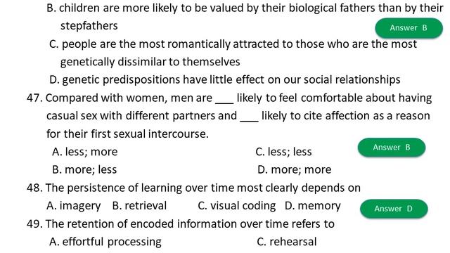 Psychology Final Exam with Answers Freshman Course, 100 Questions for All Ethiopian Universities смотреть онлайн