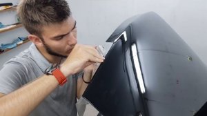 Клеим защитную бронеплёнку на мою новую 9-ку. Процесс.