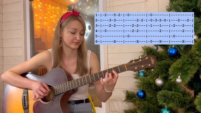5 НОВОГОДНИХ мелодий НА ГИТАРЕ. Фингерстайл