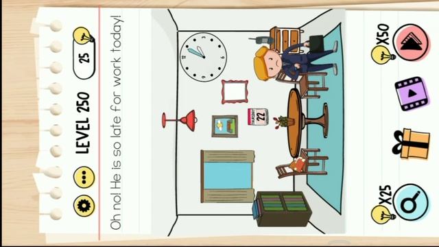 Brain Test Level 250 || Oh No! He Is So Late For Work Today. смотреть онлайн